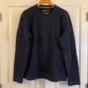 Smartwool Mens Black Crewneck Long‎ Sleeve Sweater Wool Blend Size Large
